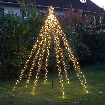 LED-Weihnachtsbaum 250 cm mit Stern beleuchtet mit 820 Micro-LED warmweiß für den Garten außen - 2