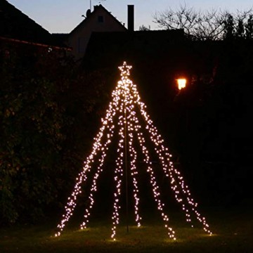 LED-Weihnachtsbaum 250 cm mit Stern beleuchtet mit 820 Micro-LED warmweiß für den Garten außen - 4