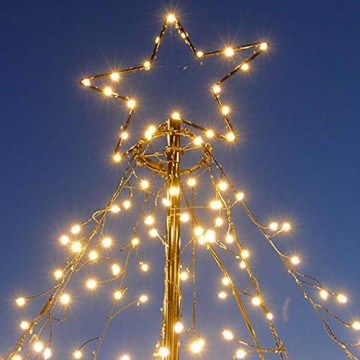 LED-Weihnachtsbaum 250 cm mit Stern beleuchtet mit 820 Micro-LED warmweiß für den Garten außen - 5