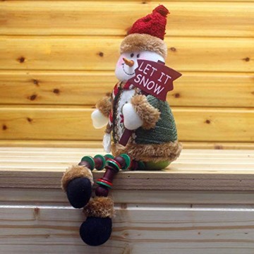 libelyef Weihnachtspuppe Sitzregal Ornamente, Plüsch Schneemann Puppe, Lange Beine Tisch Kamin Dekor Wohnkultur Weihnachtsfiguren Plüsch Für Kinder Kinder - 3