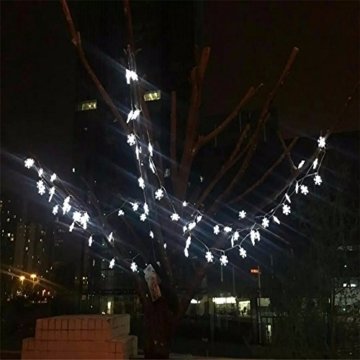 Lichterkette 1,5 M 10 LED Schneeflocke Lichter String Weihnachtsbeleuchtung Schneeflocken Lichternetz Schnur Beleuchtet Partei Hochzeits Lichterketten Weihnachten Party AußEn Innen - 2