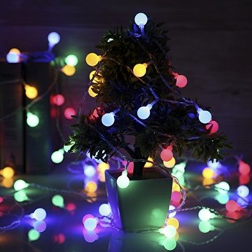 Lichterkette strombetrieben B-right 100 LED Globe Lichterkette, Lichterkette bunt, Innen- Außen Lichterkette glühbirne Fernbedienung,Weihnachtsbeleuchtung für Weihnachten Hochzeit Party Weihnachtsbaum - 4