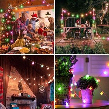 Lichterkette strombetrieben B-right 100 LED Globe Lichterkette, Lichterkette bunt, Innen- Außen Lichterkette glühbirne Fernbedienung,Weihnachtsbeleuchtung für Weihnachten Hochzeit Party Weihnachtsbaum - 5
