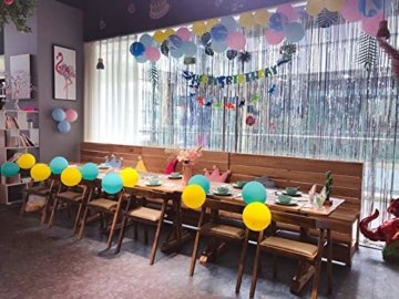 Metallische Lametta Vorhänge/Folie Hintergrund Fringe Vorhänge für Geburtstag Party/Hochzeit, DIY Photo Booth Dekorationen, Tür Fenster Hintergrund Foto Requisiten für Festival(1x2.5m) - 3