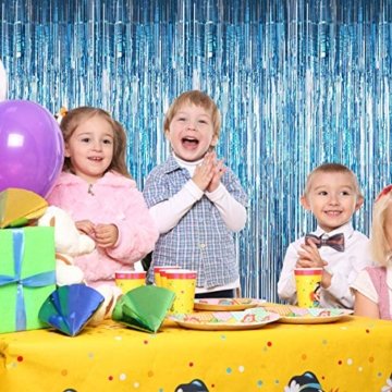 Metallische Lametta Vorhänge/Folie Hintergrund Fringe Vorhänge für Geburtstag Party/Hochzeit, DIY Photo Booth Dekorationen, Tür Fenster Hintergrund Foto Requisiten für Festival(1x2.5m) - 4