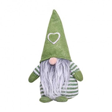 Non-Woven-Hut mit Herz Handmade Gnome Santa Weihnachtsfiguren Ornament Holiday Table Decor Festliche Gegenwart Balight - 3