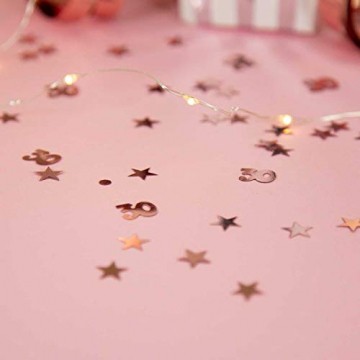 Oblique Unique® Stern Konfetti Roségold Über 500 STK. Streu Deko Tischdeko für Weihnachten Geburtstag Fasching Karneval Party - 3