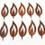 Rostikal® 10 er Set Rost Flamme Edelrost | Rostige Weihnachtsdeko Kerze zum Einschlagen, Kerzenflamme | 10 cm hoch - 1