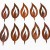 Rostikal® 10 er Set Rost Flamme Edelrost | Rostige Weihnachtsdeko Kerze zum Einschlagen, Kerzenflamme | 10 cm hoch - 1