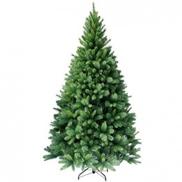 RS Trade HXT 1101 künstlicher Weihnachtsbaum 120 cm (Ø ca. 76 cm) mit 446 Spitzen und Schnellaufbau Klapp-Schirmsystem, schwer entflammbar, unechter Tannenbaum inkl. Metall Christbaum Ständer - 1