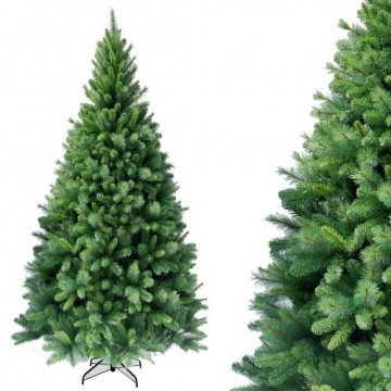 RS Trade HXT 1101 künstlicher Weihnachtsbaum 180 cm (Ø ca. 106 cm) mit 824 Spitzen und Schnellaufbau Klapp-Schirmsystem, schwer entflammbar, unechter Tannenbaum inkl. Metall Christbaum Ständer - 4