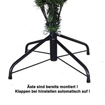 RS Trade HXT 1101 künstlicher Weihnachtsbaum 180 cm (Ø ca. 106 cm) mit 824 Spitzen und Schnellaufbau Klapp-Schirmsystem, schwer entflammbar, unechter Tannenbaum inkl. Metall Christbaum Ständer - 7