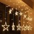 Salcar - LED Lichterkette mit LED Kugel 12 Sterne 138 Leuchtioden Lichtervorhang Sternenvorhang 8 Modi Innen & Außenlichterkette dekoration für Weihnachten Deko Party Festen - Warmweiß - 2