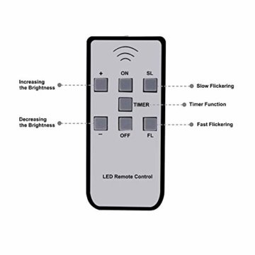 Samoleus 10 Stück Weihnachtskerzen Lichterkette, Weihnachts Kerzen Kabellos mit Fernbedienung, Wasserdichte Christbaumkerzen LED Kerzenlichter Kabellos für Weihnachtsbaum Hochzeit (Warmweiß - 10er) - 5