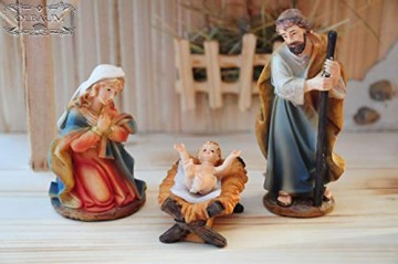 Sehr große PREMIUM Krippenfiguren 12 -tlg. SET, 15 cm schwere hochwertige Ausführung, feine Mimik, HANDBEMALT - FIGUREN für große Holz Weihnachtskrippe Zubehör, Design XXL Maria Josef Jesus - 2