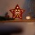 SnowEra LED Dekoleuchte in warmweiß | Holzstern in rot mit 10 LEDs | Weihnachtsbeleuchtung für innen | Stern Durchmesser ca. 25 cm | Weihnachtsdeko aus Holz FSC 100% - 4
