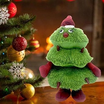Somedays Weihnachtsschmuck Xmastree Battery Operated Dancing Xmas Tree | Singen Tanzen Glühend Elektrische Plüsch Weihnachtsbaum Puppe | Weihnachtsbaumschmuck 40cm - 2