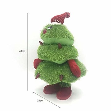 Somedays Weihnachtsschmuck Xmastree Battery Operated Dancing Xmas Tree | Singen Tanzen Glühend Elektrische Plüsch Weihnachtsbaum Puppe | Weihnachtsbaumschmuck 40cm - 3