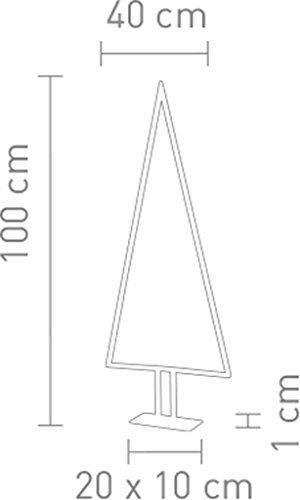 Sompex Designleuchte/LED Weihnachtsbaum Stehleuchte Pine, Aluminium/Silber, Höhe 100cm - 2