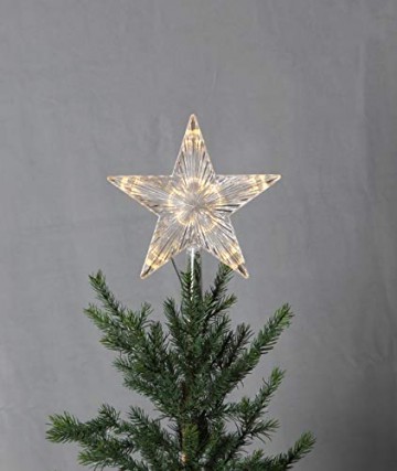 Star Baumspitze Topsy, 10 warmwhite LED, Plastik, silber, 2.2 x 2.4 x 0.5 cm - 2