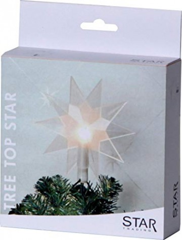 Star Baumspitze Topsy, 10 warmwhite LED, Plastik, silber, 2.2 x 2.4 x 0.5 cm - 3