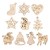 STOBOK 200 Stücke Weihnachtsbaum Anhänger Holzscheiben Christbaumanhänger Holz Streudeko Baumschmuck Christbaumschmuck Weihnachtsdeko zum Aufhängen (Stil gemischt) - 1