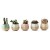 SUN-E 5 in Set 5.6 cm Gefäß Übertopf Keramik Fließlasur 5-Farben-Basisserie Set Sukkulenten Topf Kaktus Blumentopf Perfekte Geschenkidee - 3