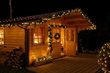 Tannengirlande 5 Meter grün mit 80 LED beleuchtet außen künstliche Tür-Girlande Weihnachten - 6