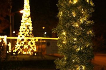 Tannengirlande 5 Meter grün mit 80 LED beleuchtet außen künstliche Tür-Girlande Weihnachten - 7