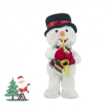 Toyvian Weihnachtsfigur, Schneemann, Plüsch, tanzend, singend, elektrisch, lustiges Geschenk für Kinder, Weihnachten, Party, Geschenk, Geschenke - 7