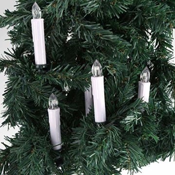 VASEN 10/20/30/40er LED Weihnachtsbaumkerzen Kabellos mit Fernbedienung Warmweiß Flammenlos Christbaumkerzen (40er) - 4