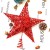 Weihnachtsbaumspitze aus Metall, Stern, glitzernd, zu Allerheiligen und Weihnachten, Dekoration für daheim, 20,3 cm, rot, 20 cm - 2