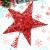 Weihnachtsbaumspitze aus Metall, Stern, glitzernd, zu Allerheiligen und Weihnachten, Dekoration für daheim, 20,3 cm, rot, 20 cm - 3