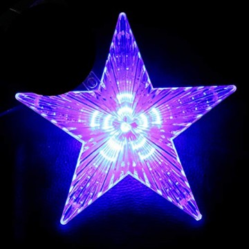 Weihnachtsbaumspitze Stern, LED leuchten Weihnachtsbaum Topper Star Christbaumspitze Kunststoff 22x22cm mit 31 LED mehrfarbig Für Weihnachtsdekor - 8