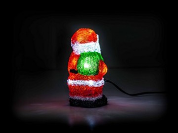 Weihnachtsmann, 16 LEDs, Acryl Weihnachtsfigur, Zigarettenanzünder 24V, Innendekoration, Höhe ca. 20 cm - 2