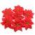 Yalulu 20 Stück Rot Flanell Künstliche Blumen Baum Blumenköpfe Ornament für Weihnachts Hochzeitsdekoration Scrapbooking DIY Dekoration - 1