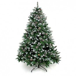 Yorbay Weihnachtsbaum Tannenbaum mit Ständer 120cm-240cm für Weihnachten-Dekoration Mehrweg (Weihnachtsbaum mit Schnee, 180cm) - 1