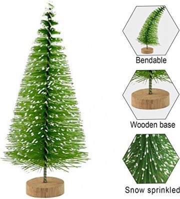 YWCTing ILOVEDIY 10Stück Weihnachtsbaum Künstlich Klein Weihnachtsdeko 4.5cm 6.5cm 12.5cm (Grün, Höhe 4.5cm-10Stück) - 2