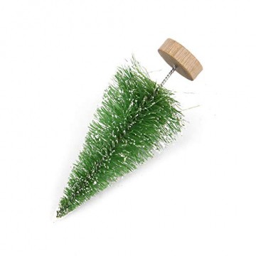 YWCTing ILOVEDIY 10Stück Weihnachtsbaum Künstlich Klein Weihnachtsdeko 4.5cm 6.5cm 12.5cm (Grün, Höhe 4.5cm-10Stück) - 4