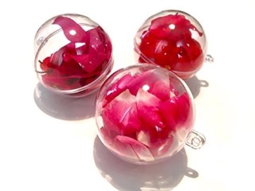 CRYSTAL KING 20 Stück Acrylkugeln 5cm durchsichtige Kugel aufhängen transparent Dekokugel Bastel Set Christbaumkugeln Acrylkugel Weihnachtsbaum-Kugel Teilbar befüllen befüllbare - 6