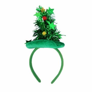 HEALIFTY Weihnachtsbaum Haarband Haarreif Haarreif Christbaumschmuck mit Schmuck für Kinder (grün) - 1