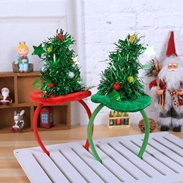 HEALIFTY Weihnachtsbaum Haarband Haarreif Haarreif Christbaumschmuck mit Schmuck für Kinder (grün) - 5