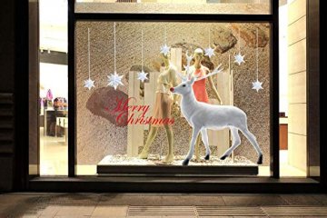 heekpek Weihnachten Deko Wandaufkleber Schlafzimmer Wohnzimmer Fensterbilder Sticker Wandtattoo Wanddeko Weihnachtsdeko, Weihnachten Removable Vinyl Fensterbilder Weihnachtssticker - 3