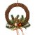 HEITMANN DECO Weihnachtskranz - Türkranz Wandkranz Weihnachten - dekorierter Kranz aus Tannenzweigen - Kupfer, Gold, Grün - 1