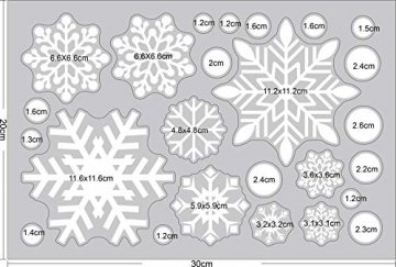 Ptsaying 275 stücke 10 blätter Weihnachten fensterbilder, Weihnachtsmann und Elch Aufkleber, Schneeflocken Fensterbild mit Weihnachtsmann Elk Abnehmbare Weihnachten Aufkleber Fenster - 6