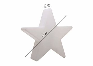 8 seasons design | Dekorative Leuchte Stern Shining Star Mini (E27, Ø 40 cm, für außen & innen: Garten, Balkon, Wohn- & Esszimmer, Kinderzimmer) weiß - 3