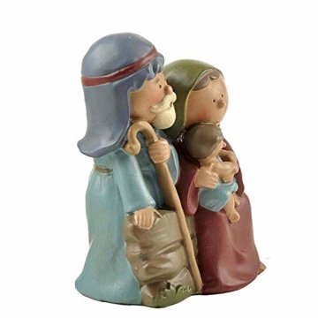 AIJOAN-BJ Tierfiguren & Tierstatuen Statuen Dekoration Polyresin Jesus Heilige Familie Mini Jesus Geboren Krippe Figur 2.48