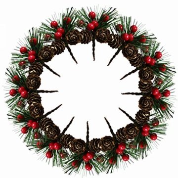 Amosfun 10 Stücke Beerenzweige Tannenzweige Dekozweige Blumenstrauß Künstliche Beeren Zweige für Weihnachten Kranz und Girlande DIY Baumschmuck Christbaumschmuck - 7