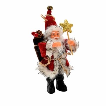 AMUSTER Weihnachtsmann Weihnachtsdeko Weihnachtsfigur Weihnachtsbaum Dekor Weihnachtsmann Ornamente Xmas Decor Party Decor 16/22cm - 1