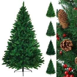 BB Sport Christbaum Weihnachtsbaum PVC Tannenbaum Künstlich Standfuß Klappsystem, Farbe:Mittelgrün, Höhe:150 cm - 1